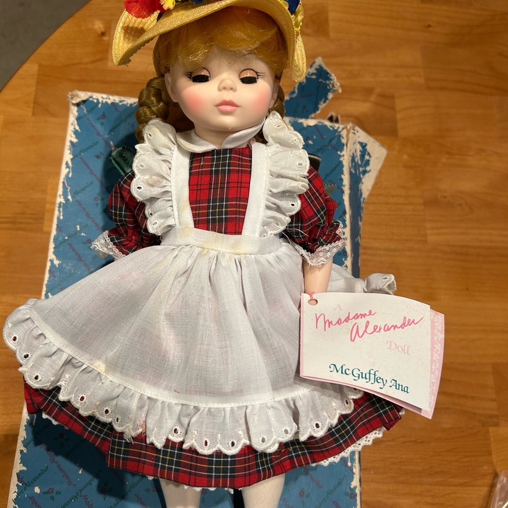 Madame Alexander McGuffey Ana Doll - Plaid Red and White